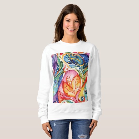 Abstracte oppervlakte kunstwerk 1207 - Sweatshirt (Voorkant volledig)