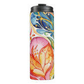 Abstracte oppervlakte kunstwerk 1207 - Thermische  Thermosbeker (Voorkant)