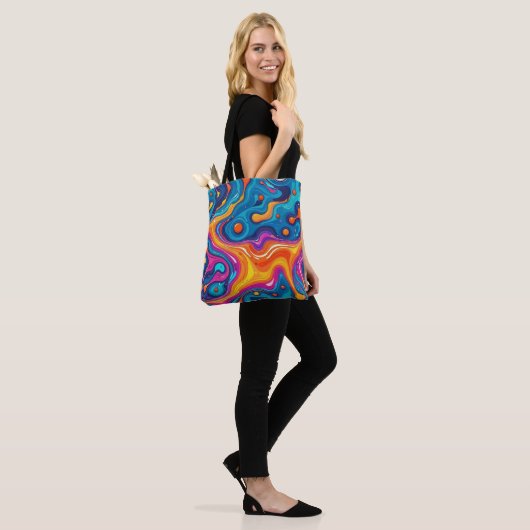 Abstracte oppervlakteillustraties 1200 - Canvas ta Tote Bag (Op model)