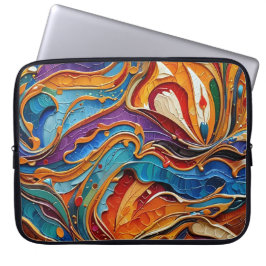 Abstracte oppervlakteillustraties 1211 - laptophoe laptop sleeve