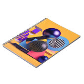 Abstracte opstelling met kleurrijke bollen notitieboek (Linkerzijde)