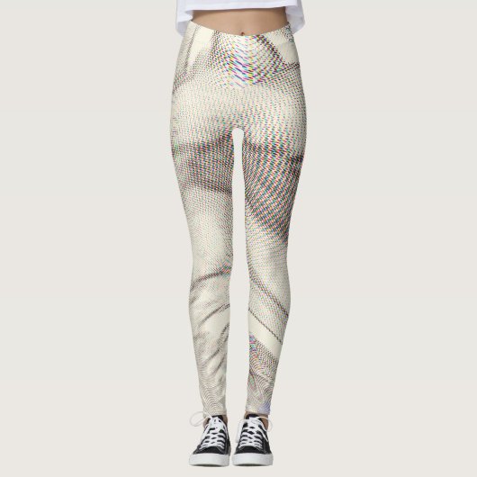 Abstracte optische illusie Trippy Leggings (Voorkant)