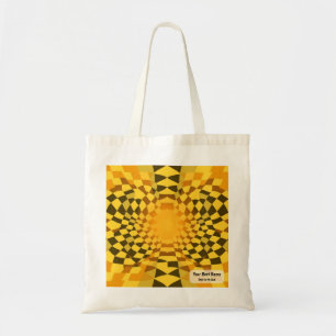 Abstracte optische illusiedecoratie uit de jaren z tote bag