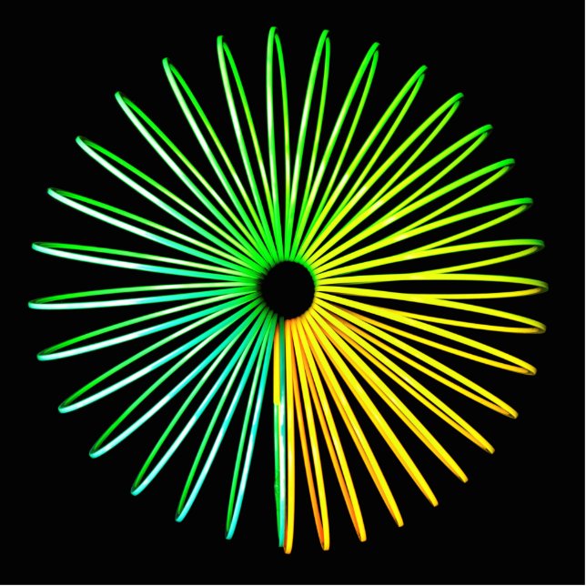 Abstracte optische illusiesculptuur Psychedelic Staand Fotobeeldje (Voorkant)