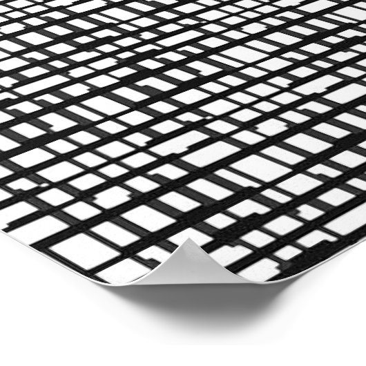 Abstracte optische rastercanvas afdrukken poster (Hoek)