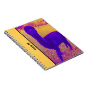 ABSTRACTE OPVALLENDE HELDERE ALPACA AFBEELDING CUS NOTITIEBOEK (Rechterzijde)