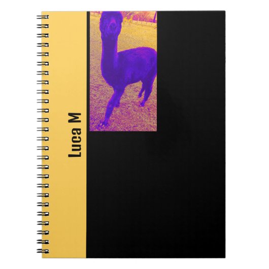 ABSTRACTE OPVALLENDE HELDERE ALPACA AFBEELDING CUS NOTITIEBOEK (Voorkant)