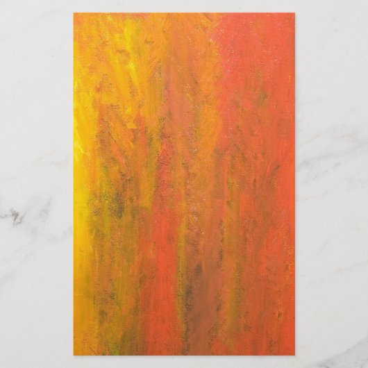 Abstracte Oranje boomstam Briefpapier (Voorkant)