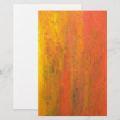 Abstracte Oranje boomstam Briefpapier (Voorkant / Achterkant)