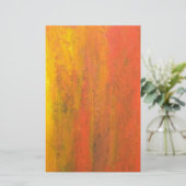 Abstracte Oranje boomstam Briefpapier (Staand voorkant)