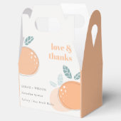 Abstracte Oranje brute Bedankt voor het huwelijk Bedankdoosjes (Geopend)
