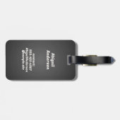 Abstracte Oranje Daisy Flower on Dark Bagagelabel (Achterkant horizontaal)