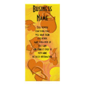 Abstracte Oranje digitale hartkunst Aangepast Reclamekaart (Voorkant)