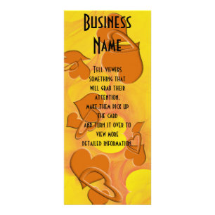 Abstracte Oranje digitale hartkunst Aangepast Reclamekaart