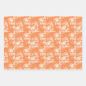 Abstracte oranje en crème verf inpakpapier vel (Voorkant 3)
