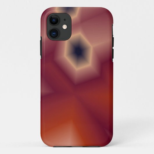 abstracte oranje en roze iphone hoes (Achterkant)
