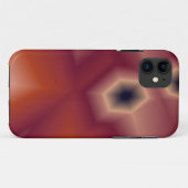 abstracte oranje en roze iphone hoes (Achterkant (horizontaal))