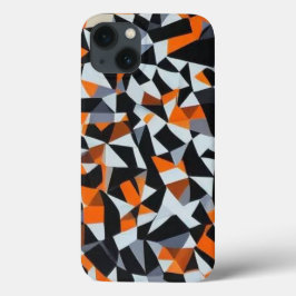 Abstracte Oranje en zwarte geometrische kunst Case-Mate iPhone Case