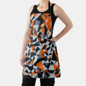 Abstracte Oranje en zwarte geometrische kunst Schort (Insitu)