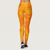 Abstracte Oranje Gele Diffusie Leggings (Achterkant)