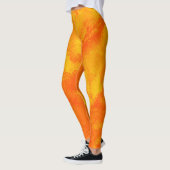 Abstracte Oranje Gele Diffusie Leggings (Links)
