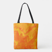 Abstracte Oranje Gele Diffusie Tote Bag (Achterkant)