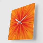 Abstracte Oranje Gele Starburst Klok (Hoek)