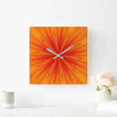 Abstracte oranje-gele stervormige klok (Huis)