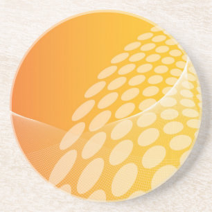 Abstracte oranje geometrische zandsteen onderzette onderzetter