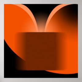 Abstracte Oranje luxe met zwarte AP0004 Poster