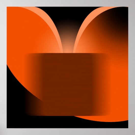 Abstracte Oranje luxe met zwarte AP0004 Poster (Voorkant)