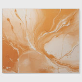 Abstracte oranje marmeren textuur cadeaupapier (Vlak)