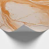 Abstracte oranje marmeren textuur cadeaupapier (Hoek)