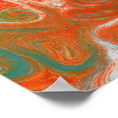 Abstracte Oranje modder voor hedendaagse kunst Poster (Hoek)