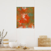 Abstracte Oranje modder voor hedendaagse kunst Poster (Keuken)