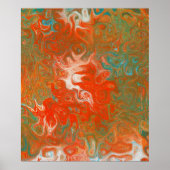 Abstracte Oranje modder voor hedendaagse kunst Poster (Voorkant)