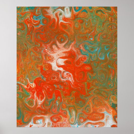 Abstracte Oranje modder voor hedendaagse kunst Poster (Voorkant)