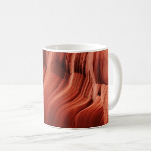 Abstracte oranje natuur patroon Antelope Canyon Koffiemok (Voorkant rechts)