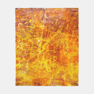 Abstracte oranje ondergrondse betonwand; fleece deken