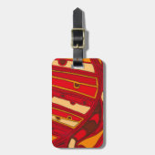 Abstracte Oranje panelen Bagagelabel (Voorkant verticaal)