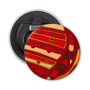 Abstracte Oranje panelen Button Flesopener