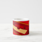 Abstracte Oranje panelen Espresso Kop (Voorkant)