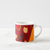 Abstracte Oranje panelen Espresso Kop (Rechts)