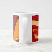 Abstracte Oranje panelen Grote Koffiekop (Achterkant)