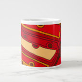 Abstracte Oranje panelen Grote Koffiekop (Voorkant)