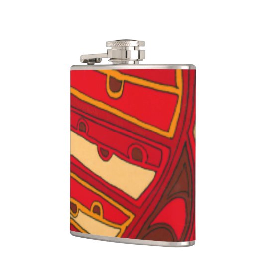 Abstracte Oranje panelen Heupfles (Links)