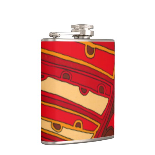 Abstracte Oranje panelen Heupfles (Rechts)