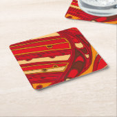 Abstracte Oranje panelen Kartonnen Onderzetters (Schuin)