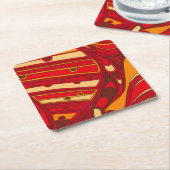 Abstracte Oranje panelen Kartonnen Onderzetters (Schuin)