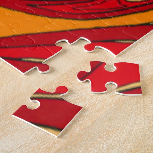 Abstracte Oranje panelen Legpuzzel (Zijkant)